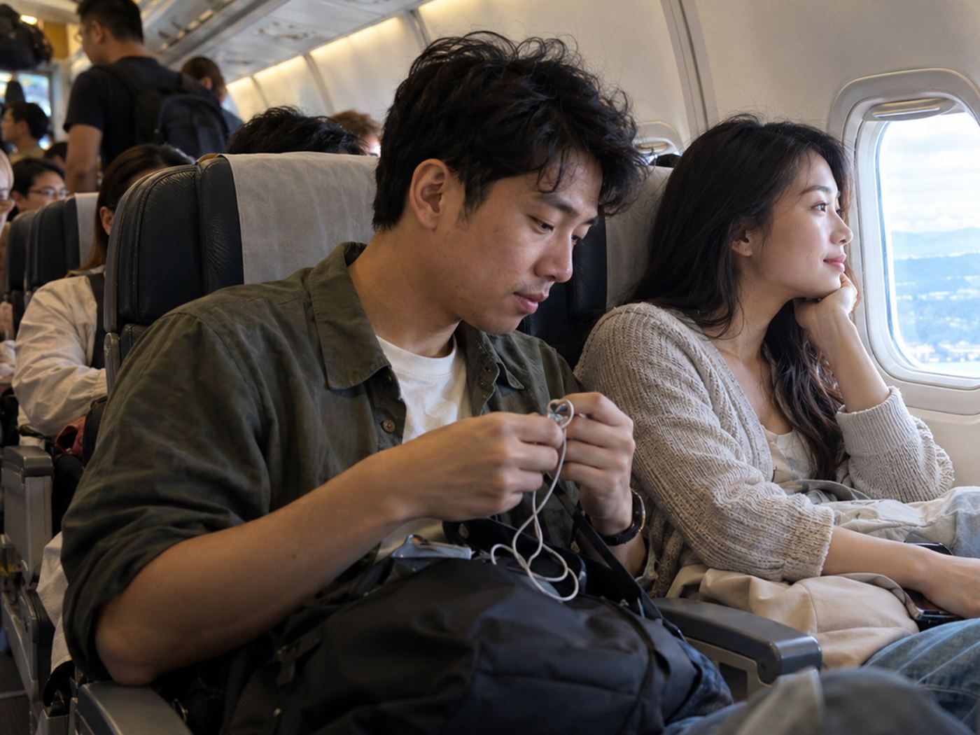Cặp đôi trên máy bay